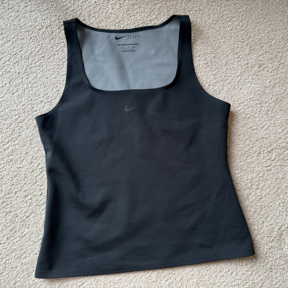 Nike Form Stealth Evaporation Women's Black Moisture Wicking Stretch Tank Top S